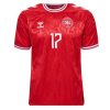 Fotbollströjor Herr Danmark Hemmatröja EM 2024 röd Kortärmad Victor Kristiansen 17-1