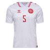 Populära fotbollströjor Danmark Bortaställ EM 2024 med tryck Joakim Mahle 5-1