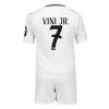 Real Madrid Hemmatröja Barn 2024/25 vit Kortärmad med tryck Vinicius Junior 7