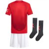 Köp Röd Vit Manchester United Hemmatröja Barn 2024-25 Kortärmad + Korta byxor-1